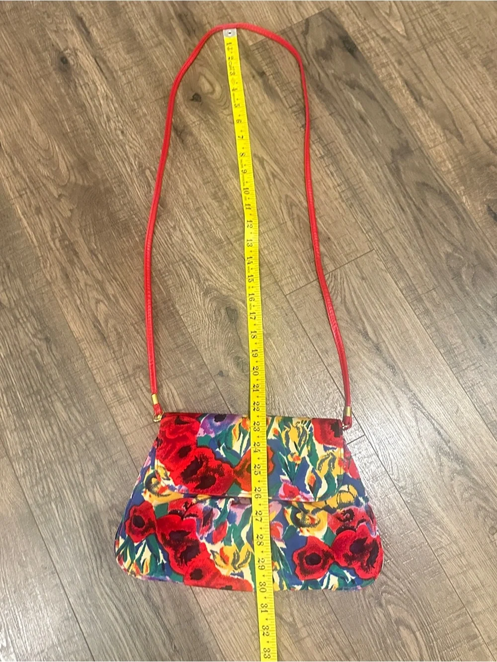 J. Renee’ Red Floral Crossbody / Clutch Bag